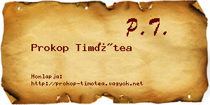 Prokop Timótea névjegykártya